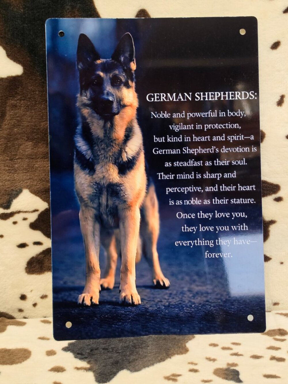 German Shepherd Metal Home Wall Decor Sign Decorative Hanging Metal Sign